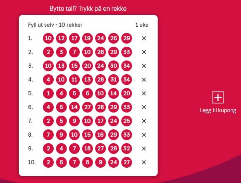 Skjermbilde som viser «Legg til kupong» på desktop